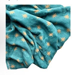 Teal Swaddle with Star Pattern